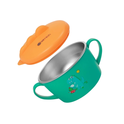 Bát ăn cho trẻ em hình khủng long, inox 316, Elmich 0008KL