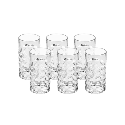 Bộ 6 ly thủy tinh trong suốt Elmich EL0777 dung tích ly 350ml