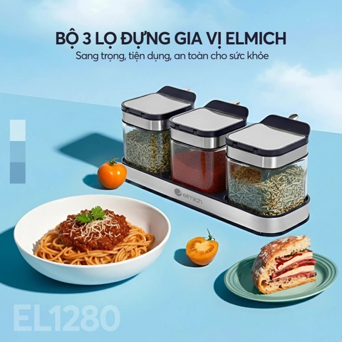 Bộ 3 lọ đựng gia vị Elmich EL1280