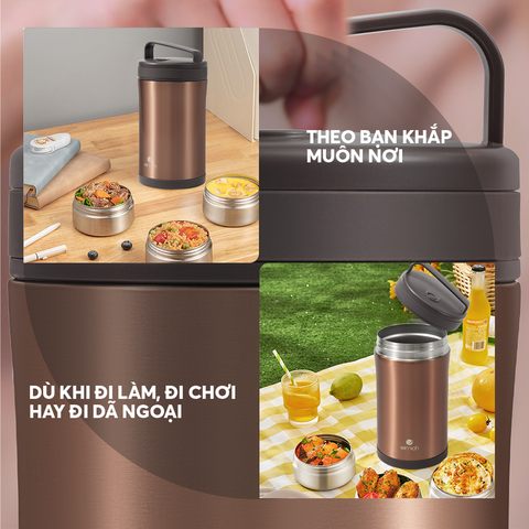 Hộp cơm giữ nhiệt inox 304 Elmich EL1290 dung tích 1.8L