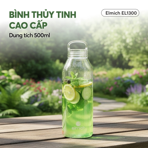 Bình thủy tinh cao cấp Elmich EL1300 dung tích 500ml