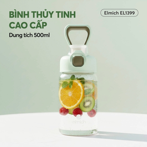 Bình nước thủy tinh Elmich EL1399 dung tích 500ml