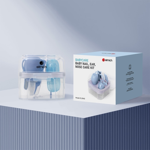 Bộ dụng cụ chăm sóc tai, mũi, móng cho bé Elmich BabyCare EL3042
