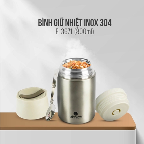 Bình đựng thức ăn giữ nhiệt ELMICH 800ml EL3671