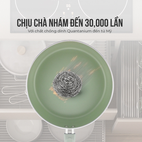 Chảo nhôm chống dính đáy từ Elmich Harmonia size 20cm-24cm-26cm-28cm