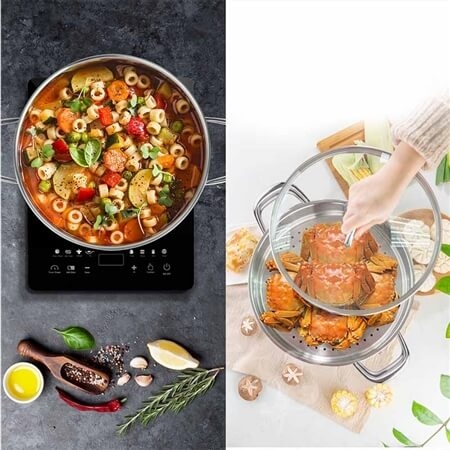 Chảo hấp đa năng inox liền khối Elmich Trimax CZ EL-3832 size 28cm