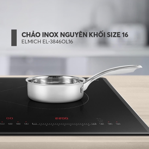 Chảo Inox nguyên khối elmich Trimax EL-3846OL16 size 16cm