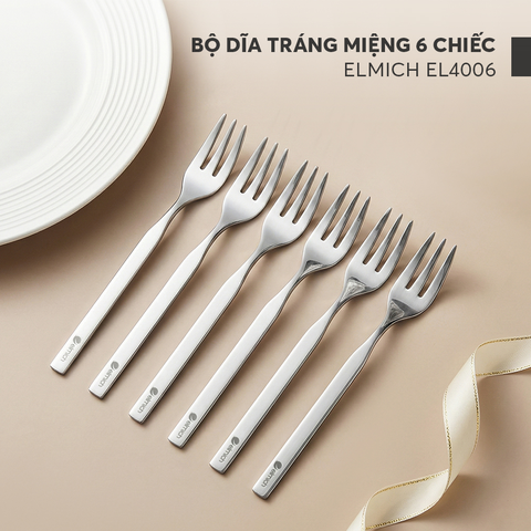 Bộ dĩa tráng miệng 6 chiếc Elmich EL4006