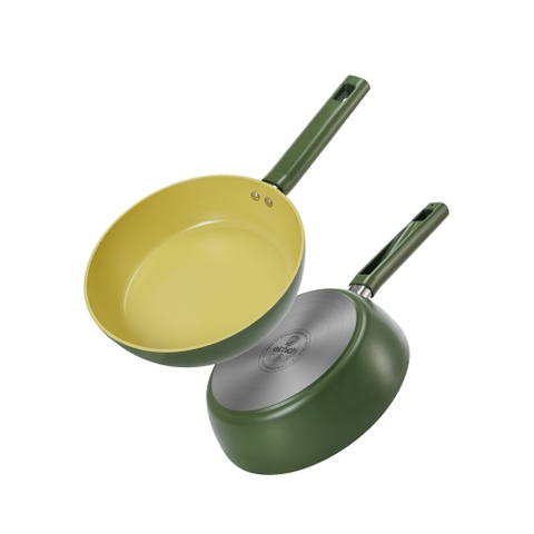 Bộ nồi chống dính Ceramic Elmich Olive EL5233OV04 quánh 16, nồi 20,24, chảo 26cm