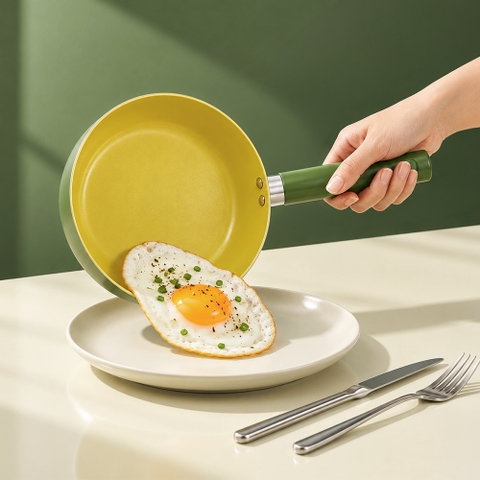 Bộ nồi chảo chống dính ceramic Elmich Plus Olive Baby Full Induction EL5234OV 16cm