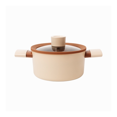 Bộ nồi chống dính ceramic Elmich Plus Mocha EL5243MC04-18, 20, 24, quánh 16cm