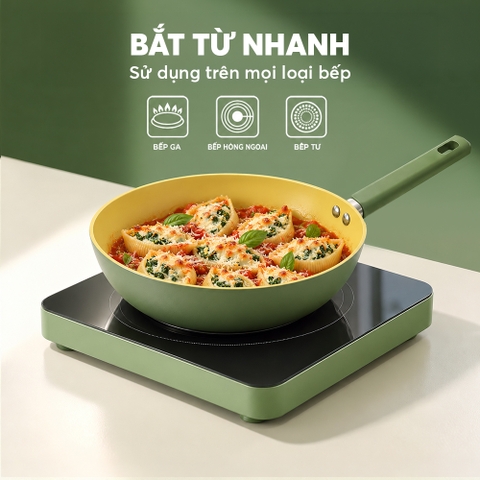 Chảo chống dính Ceramic Elmich Olive EL5984OV