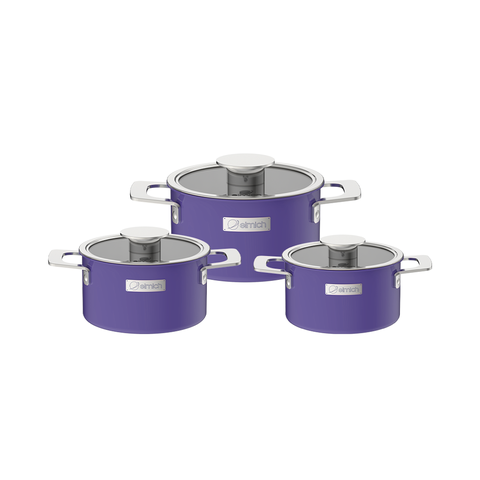 Bộ nồi Inox liền khối Elmich Hera size 18,20,26cm