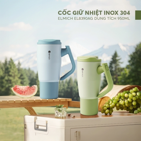 Cốc giữ nhiệt inox 304 Elmich EL8390AG dung tích 950ml