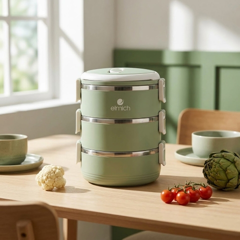 Bộ hộp cơm ba tầng  Elmich ELM-0836