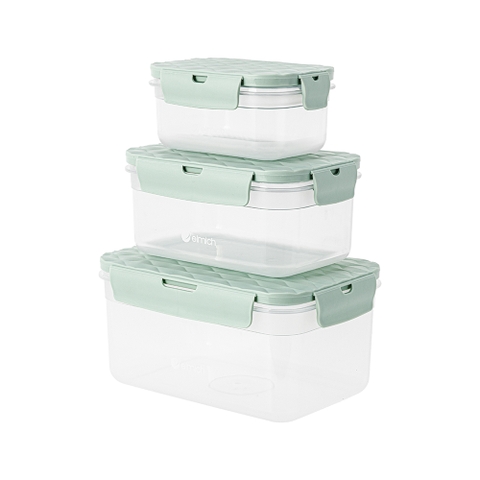 Bộ 3 hộp nhựa Elmich EL4008 dung tích 600ml-1200ml- 2200ml