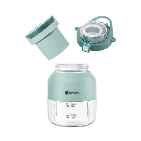Máy xay sinh tố cầm tay chạy pin Elmich Daily BLE1564PG dung tích 800ml