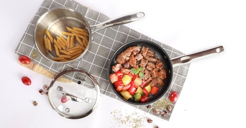 Bộ nồi inox đáy liền Elmich 2104OL quánh size 16cm và chảo 20cm