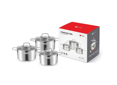 Bộ nồi inox liền khối Elmich EL2488IN01 Size 16, 20, 24cm