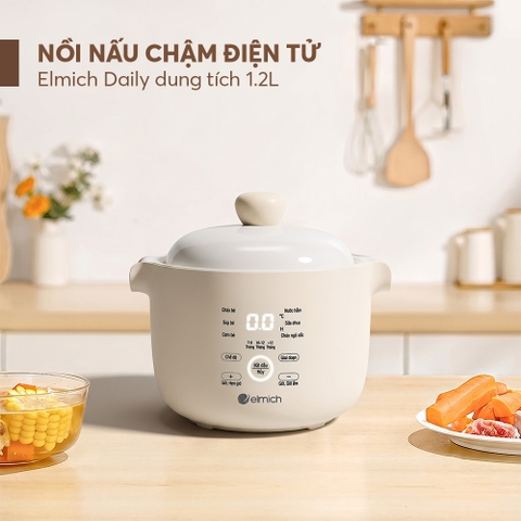 Nồi nấu chậm điện tử Elmich Daily dung tích 1.2L