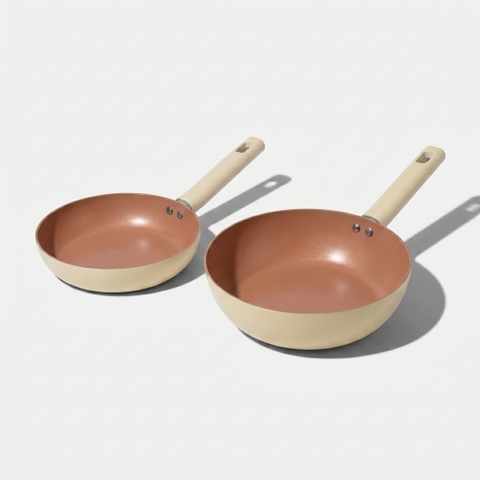 Combo chảo chống dính Ceramic ELMICH Mocha 5980BE size 20,24cm