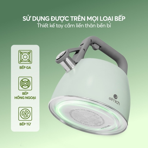 Ấm đun nước inox cao cấp Elmich 2.5L EL8279