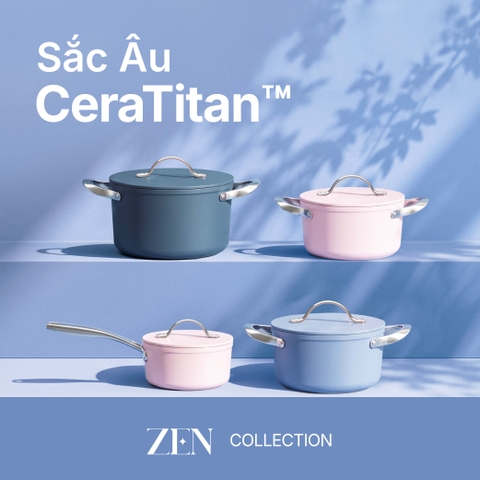 Bộ nồi Ceramic Elmich Premium Zen Quánh 16cm, nồi 18, 20, 24cm