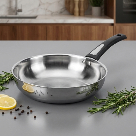 Chảo sâu lòng inox nguyên khối Elmich Basic EL-2842IN28 size 28