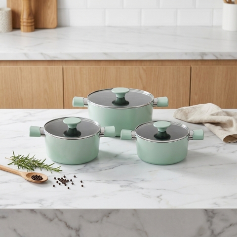Bộ nồi chống dính Ceramic Elmich EL5204SK size 18,20,24cm