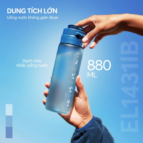 Bình nước Tritan Elmich EL1431IB  dung tích 880ml
