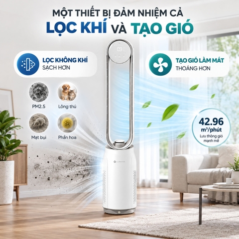 Máy lọc không khí kết hợp quạt không cánh Lumias T08 Plus