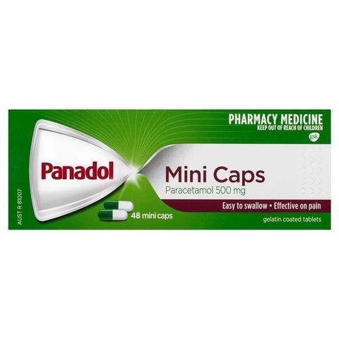 Panadol Paracetamol Pain Relief Mini Capsules 48 Capsules