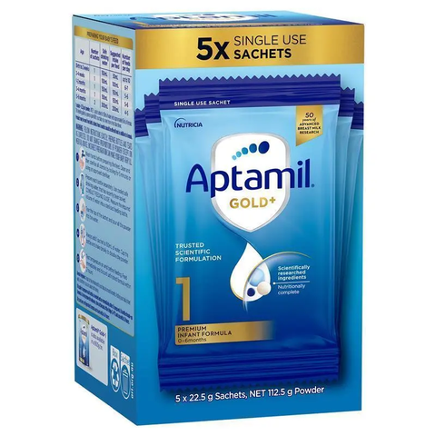 Sữa Aptamil Gold+ 1 Baby Infant Formula Powder Sachets 22.5g & Hộp 900g