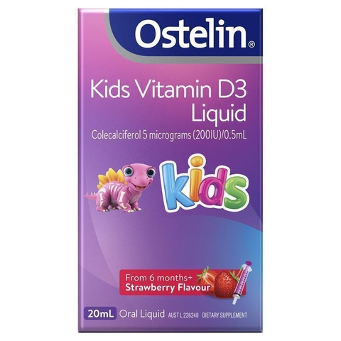Vitamin D3 Cho Trẻ Em Từ 6 Tháng Trở Lên-Ostelin Kids Vitamin D3 Liquid 20ml