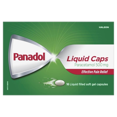 Panadol Liquid Capsules Paracetamol Pain Relief 16 Capsules
