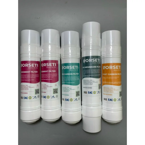 Combo 6 lõi lọc nước Forseti đúc nguyên khối nhập khẩu Hàn Quốc (2sed+pre+RO+post+hydrogen)
