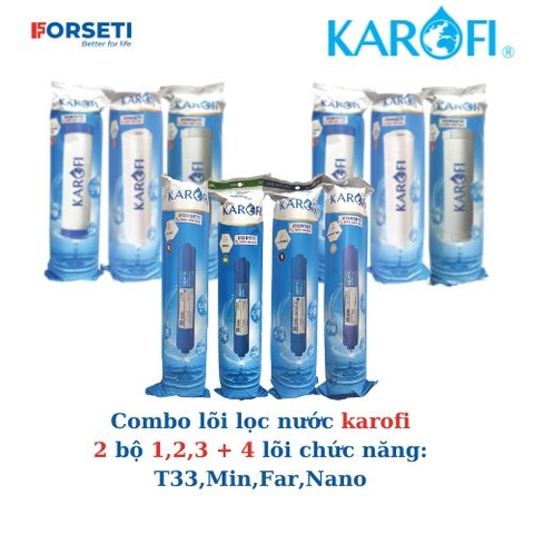 Combo bộ lọc thô 123 Smax Duo+ 4 lõi chức năng 5678 cho máy Karofi