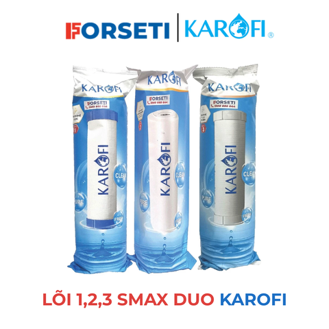Bộ 3 Lõi lọc nước Karofi 1,2,3 dùng cho máy lọc nước RO