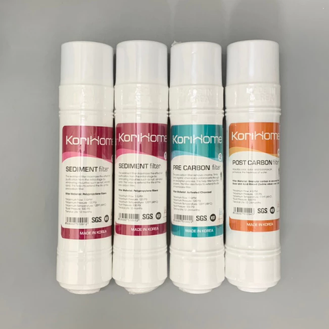 Combo 2 lõi sediment + 1 lõi Precarbon + 1 lõi post carbon Korihome chính hãng dùng cho tất cả các đời máy Korihome