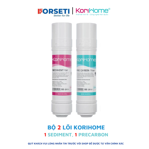 Combo 1 sediment 1 Pre carbon máy lọc nước Korihome