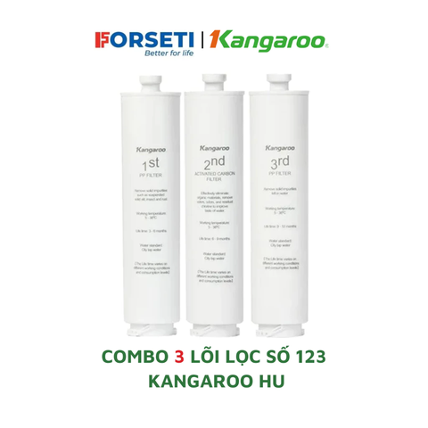 Bộ Lõi lọc nước 123 KG100HU, KG100HU+ dành cho các máy Kangaroo KG100HU, KG100HU+, KG100MED, KG100EED, KG-Y1MED,
