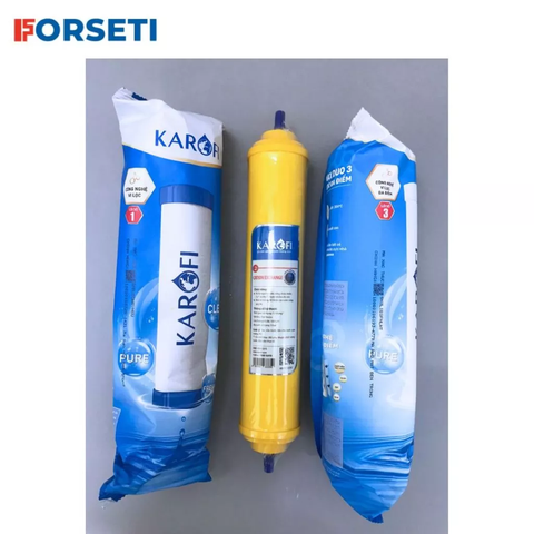 Combo lõi lọc thô 123 Karofi với lõi số 2 Cation Resins T33 chính hãng Dùng cho các máy N-e117, N-e118