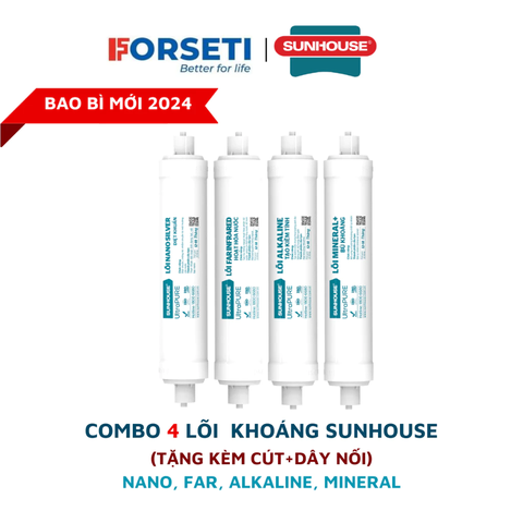 Combo 8 lõi lọc nước chính hãng cho máy Sunhouse sử dụng 8 cấp lọc máy ro