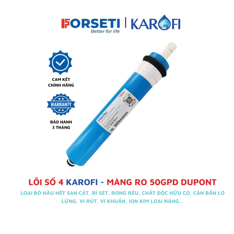 Màng RO Karofi - Lõi số 4 - Màng RO 50GPD Dupont Karofi (Hàng có tem bảo hành Karofi)