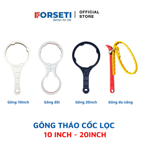Tay gông vặn mở cốc lọc thô 123 kích cỡ 10 inch, 20 inch cho máy lọc nước RO