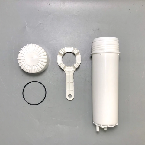 Cốc lọc trắng Karofi chuyên dùng cho máy lọc nước RO S-S038, U03, U05, U95, P95, O-P1310, I55..(Gồm Cốc, Nắp, Gioăng)