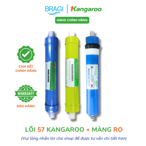 Combo lõi chức năng 57 (Nano, Alkaline) + màng RO50KR Kangaroo