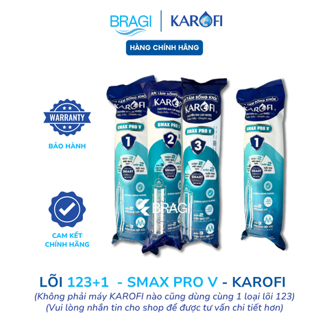 Combo 4 lõi thô Smax Pro V Karofi gồm 1 bộ 123 + 1 lõi số 1