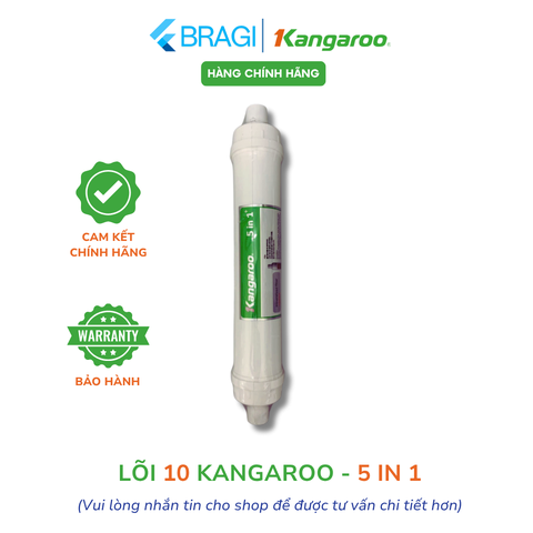 Lõi lọc nước Kangaroo hydrogen số 10 omega 5in1 có chức năng bổ sung khoáng tự nhiên cho nước