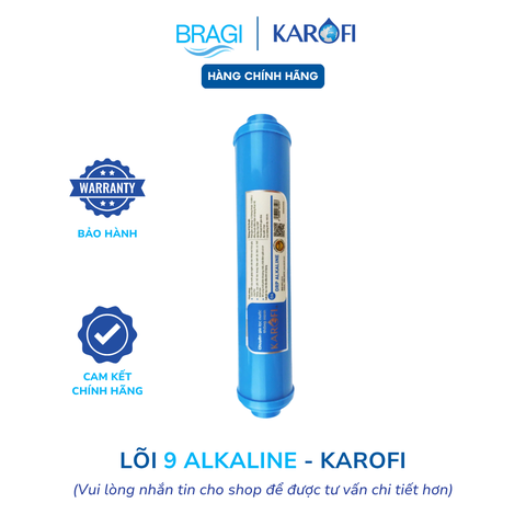 Lõi số 9 Karofi - Lõi lọc nước ORP Alkaline Karofi hỗ trợ tăng chỉ số pH, tạo nước kiềm tính giúp trung hoà axit